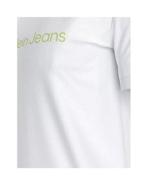 Calvin Klein White Logo-Printed T-Shirt for men