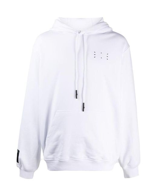 McQ Alexander McQueen White Drawstring Hoodie for men