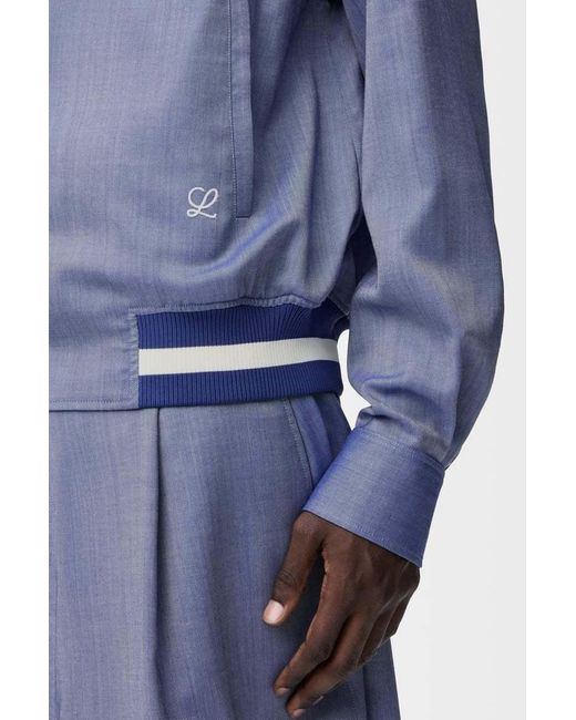 Loewe Blue Long-Sleeved Buttoned Jacket for men