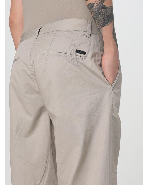 ARMANI EXCHANGE Gray Belt Loops Slacks for men