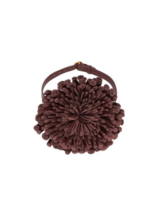 Alaïa Brown Alaïa Flower Chocker