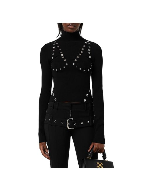 Off-White c/o Virgil Abloh Black A Simple High-Neck Sweater