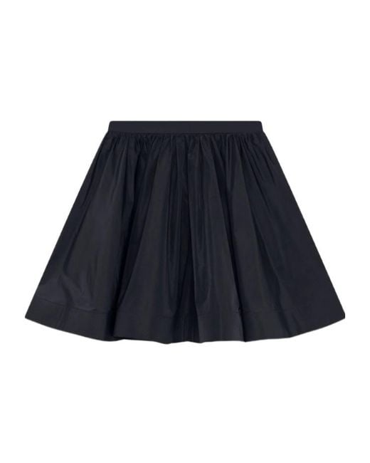 MSGM Blue Pleated A-Line Mini Skirt