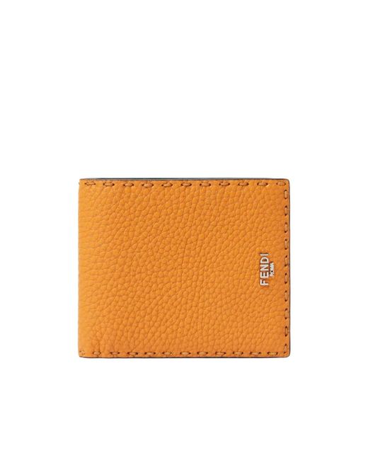 Fendi Orange Selleria Wallet for men