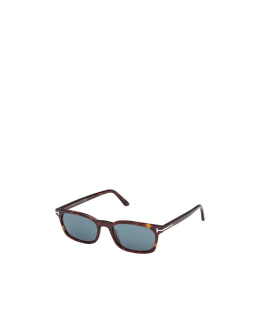 Tom Ford White Eyewear Rectangular Frame Sunglasses for men