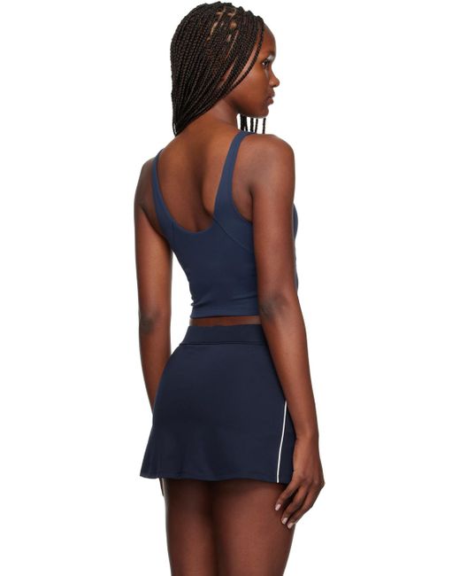 Sporty & Rich Blue Round Collar Short Vest