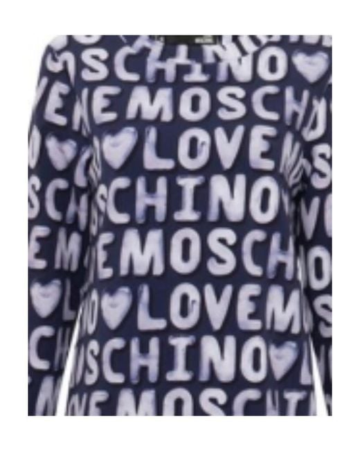 Moschino Blue Printed Dress