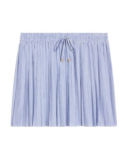 Céline Blue Pleated Pajama Skirt