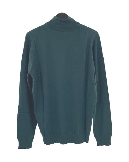 Boss Blue Zippered Long-Sleeved Sweater for men
