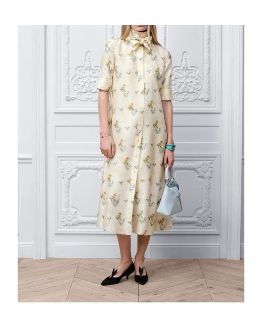 Dior White Mid-Length Belted Shirtdress