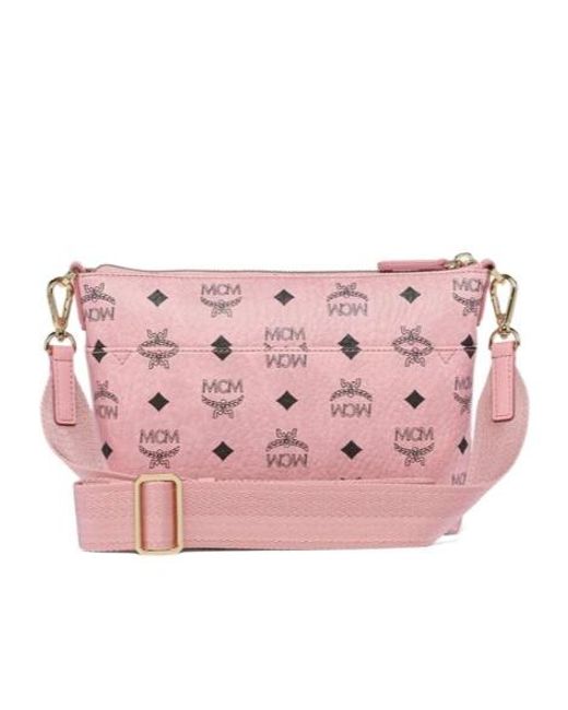 MCM Pink Monogram Shoulder Bag