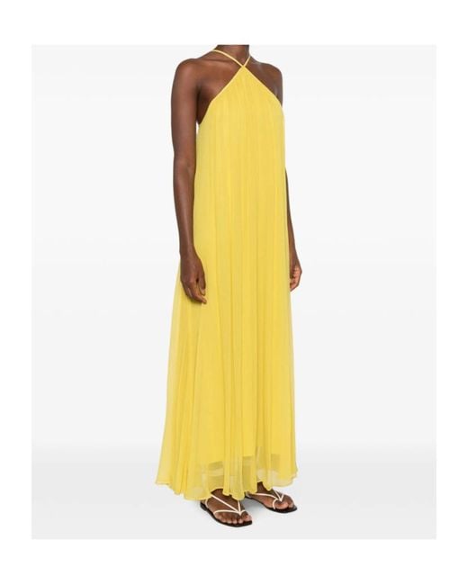 Staud Yellow Slip Dress