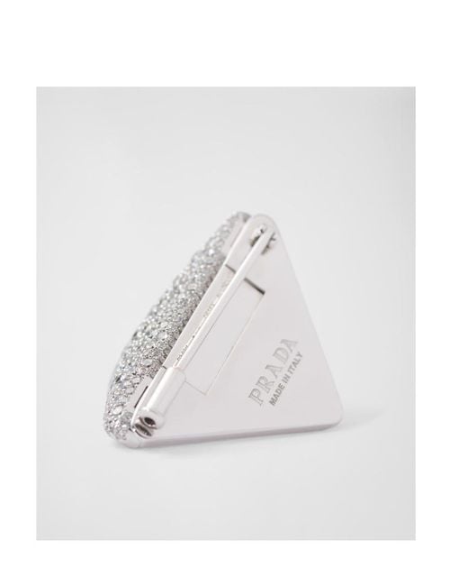 Prada White Eternal Brooch for men