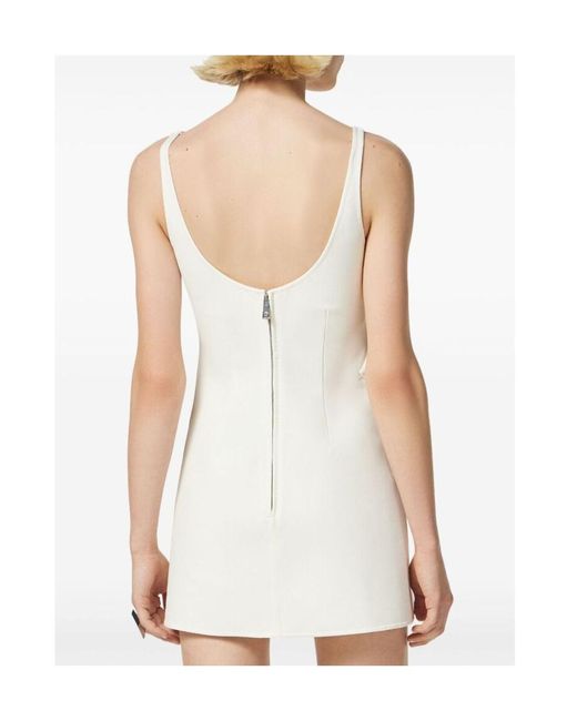 Versace White Sleeveless Mini Dress