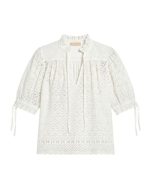 Ulla Johnson White Tie-Front Top