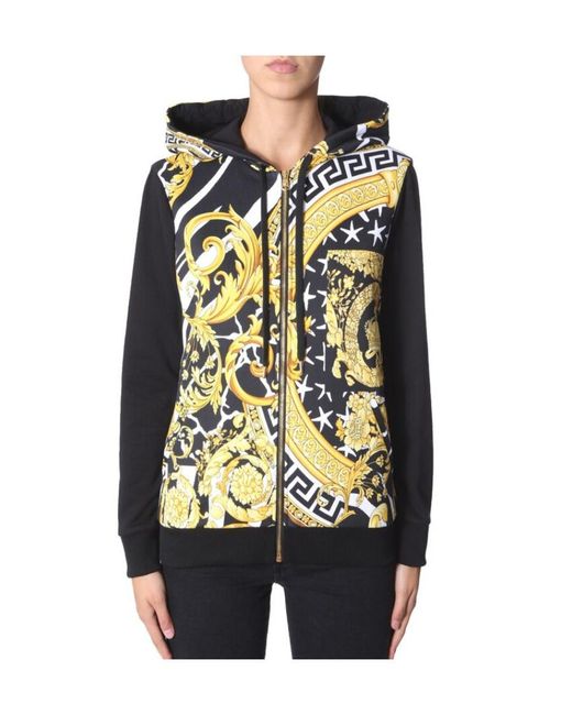 Versace Black Logo Printed Casual Jacket