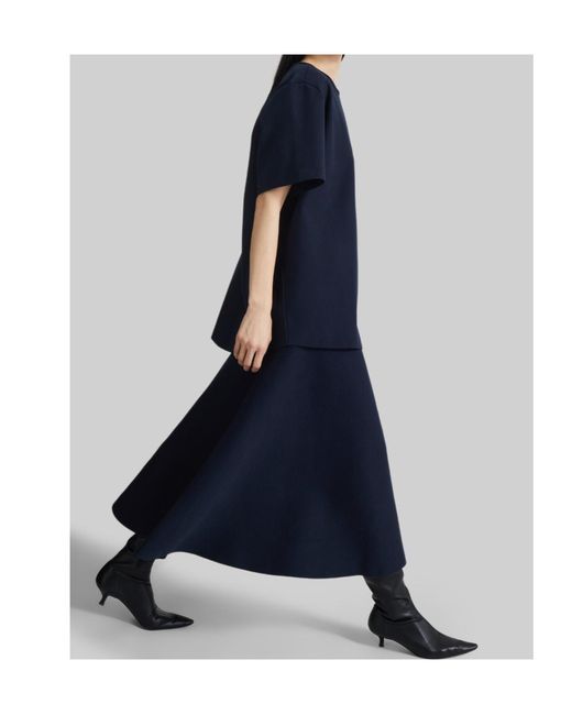 Frankie Shop Blue July Knit Midi Skirt