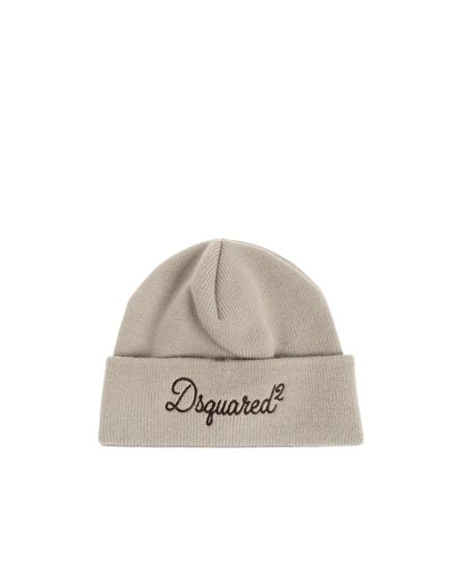 DSquared² Multicolor Logo Embroidered Knitted Beanie for men