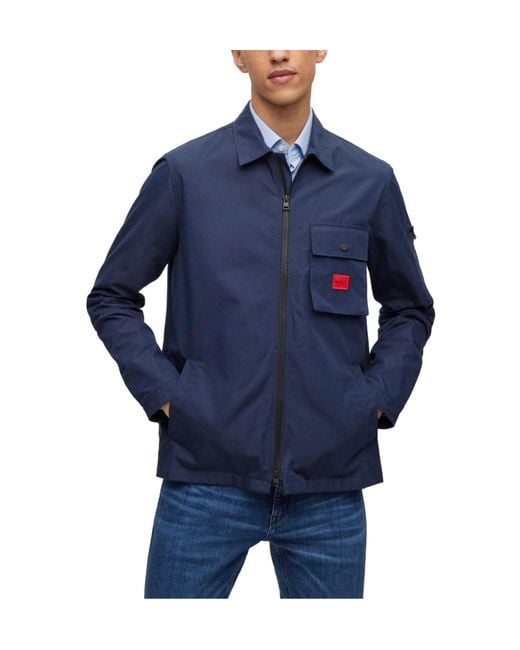 Boss Blue Solid Color Casual Jacket for men