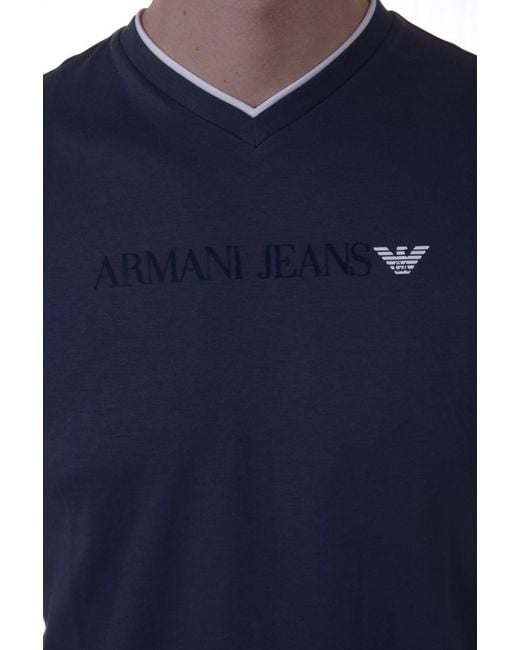 Armani Jeans Blue Logo T-Shirt for men