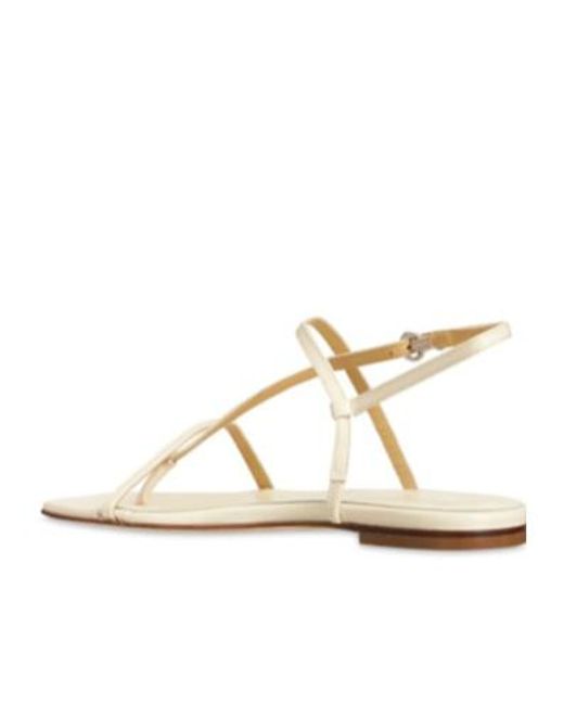 Aeyde White Clim-Toed Flat Sandals