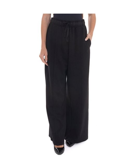 Weekend by Maxmara Black Drawstring Wide-Leg Trousers
