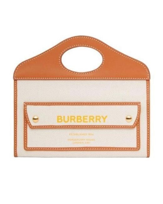 Burberry Brown Mini Two-Tone Pocket Bag