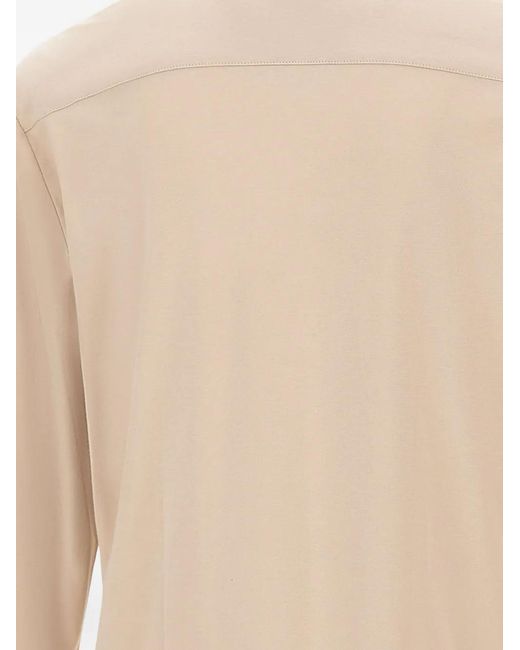 Eleventy White Classic Long-Sleeve Shirt for men