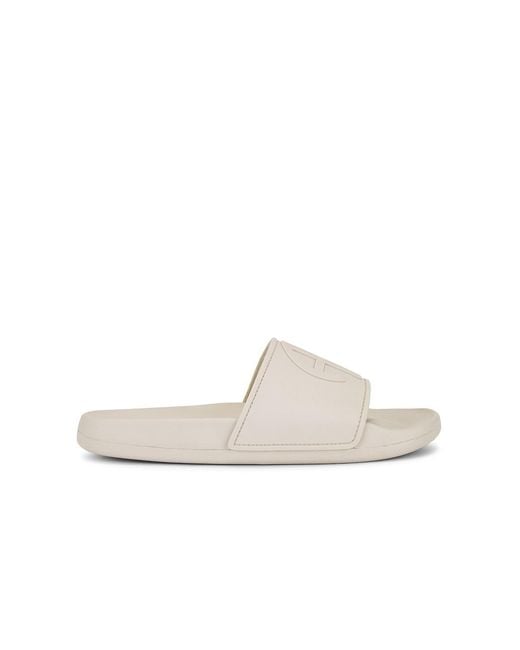 Anine Bing White Isla Logo-Embossed Slides