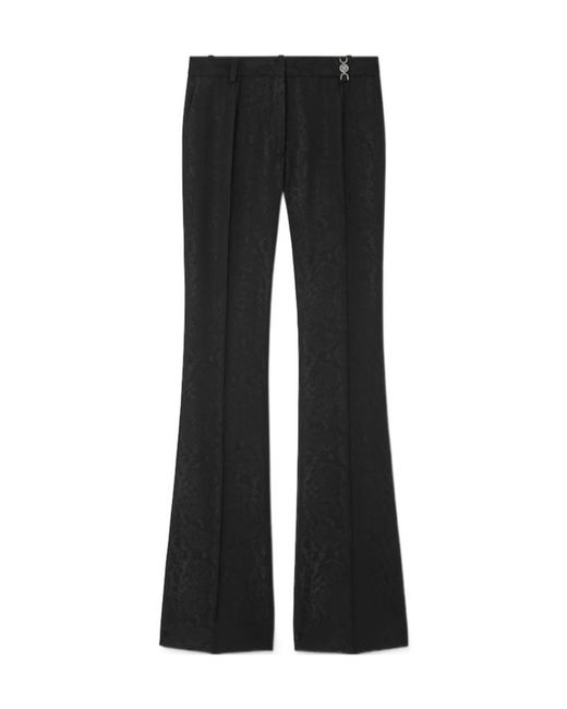 Versace Black Pattern-Printed Creased Trousers