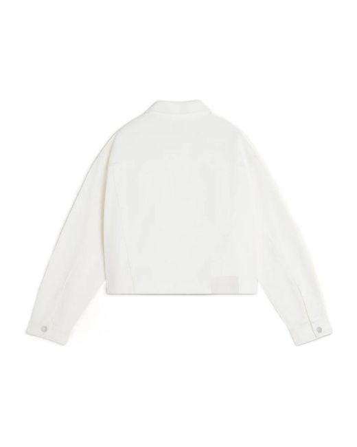 Maison Kitsuné White Maison Kitsuné Cropped Boxy Jacket