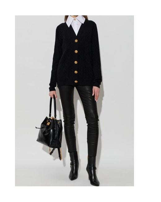 Balmain Black High-Waisted Skinny Trousers