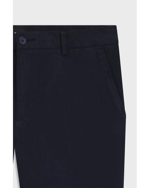 Boss Blue Logo-Patch Trousers for men