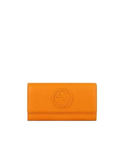 Gucci Orange Gg Decorated Wallet