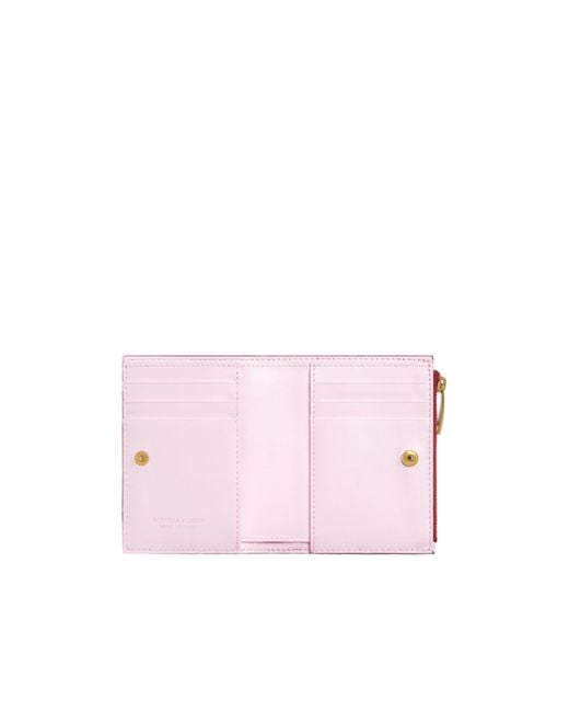 Bottega Veneta Red Cassette Small Bi-Fold Wallet