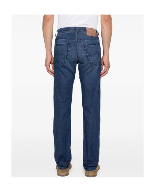 Jacob Cohen Blue Belt Loop Jeans for men