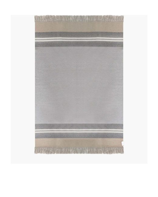 Brunello Cucinelli Gray Colour-Block Cashmere Blanket for men