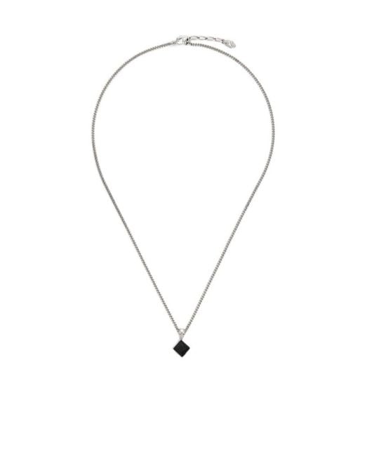 McQueen Metallic Twin Skull Necklace for men