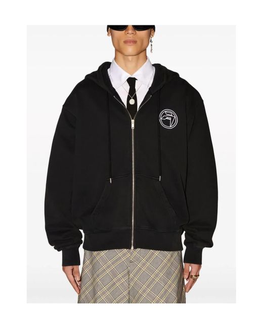 Ambush Black Amblem Zip-Up Hoodie for men