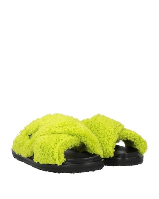 Marni Yellow Round Toe Sandals