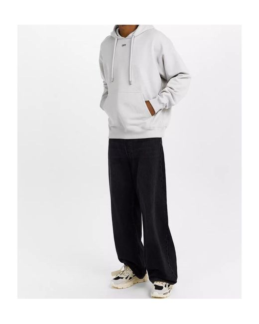 Off-White c/o Virgil Abloh Gray Hooded Sweatshirt for men