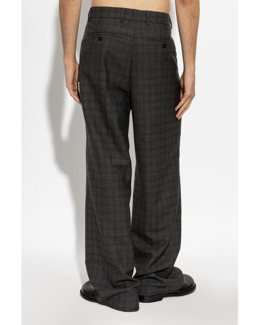 Dries Van Noten Black Casual Trousers With Belt Loops for men