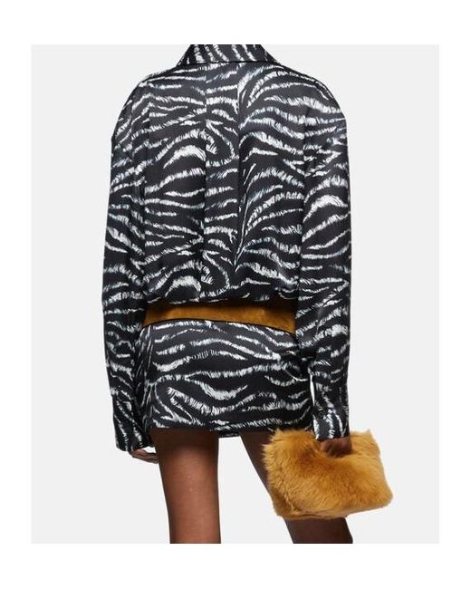 The Attico Black The Silvye Mini Shirt Dress