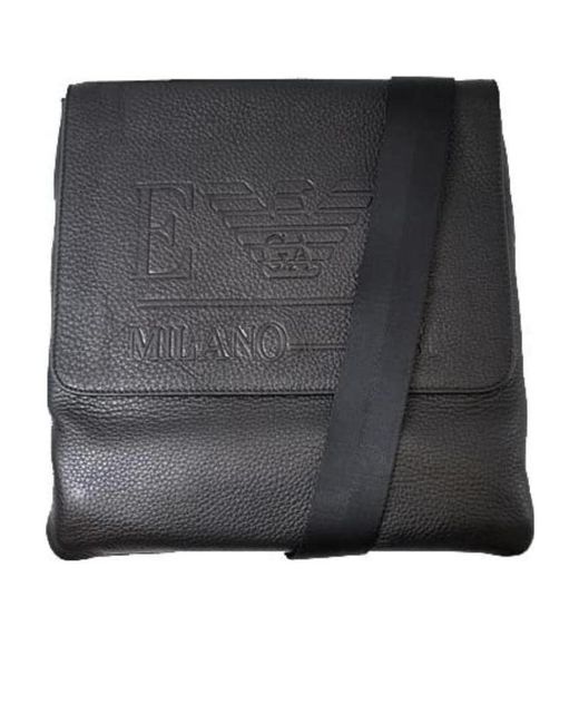 Emporio Armani Black Logo Details Cross-Body Bag for men