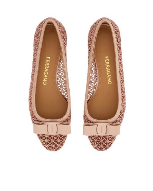 Ferragamo Pink Vara Bow Pump