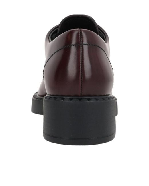 Prada Brown Round Toe Business Dress Shoes