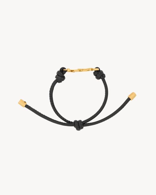 Saint Laurent Multicolor Cassandre Cord Bracelet