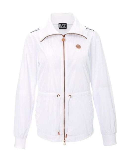EA7 White Logo Casual Jacket