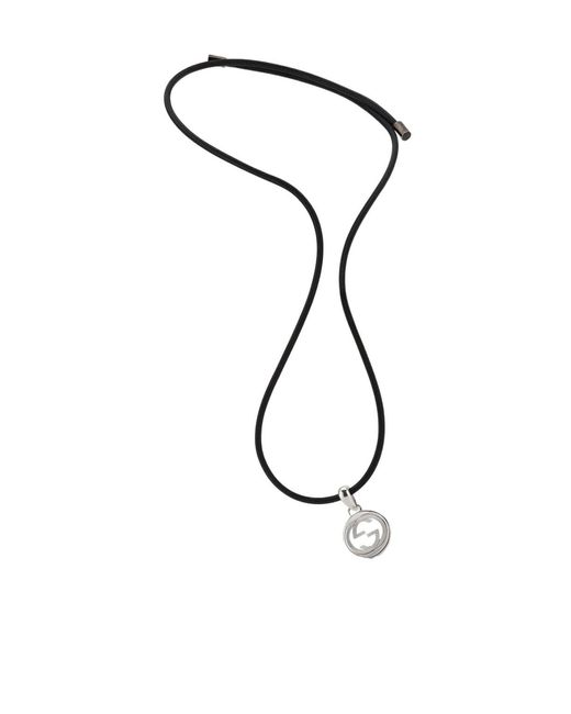Gucci Metallic Interlocking Magnetic Cord Necklace