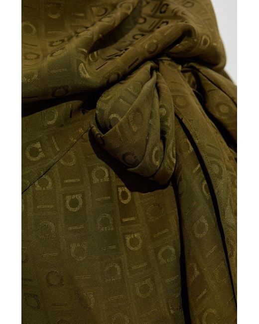 Ferragamo Green Long-Sleeved Dress
